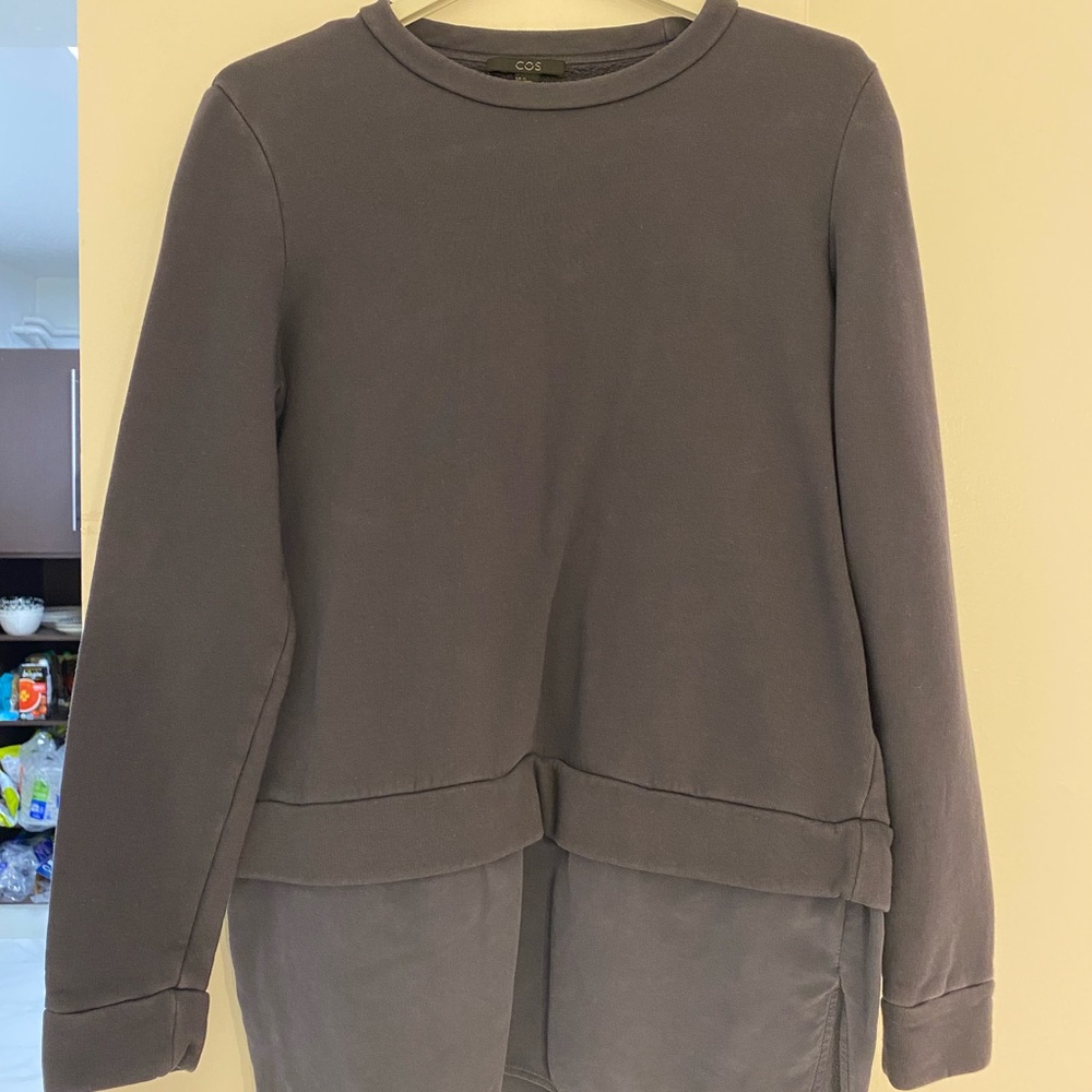 COS sweater with silk bottom detail